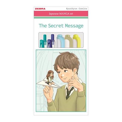 Írószer készlet, ZEBRA "Manga Set, The secret message", 5 darabos