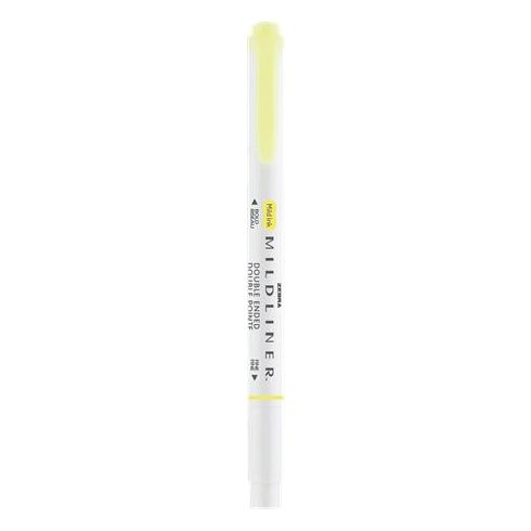 Szövegkiemelő, 1,0/3,5 mm, kétvégű, ZEBRA "Mildliner Fluorescent", sárga