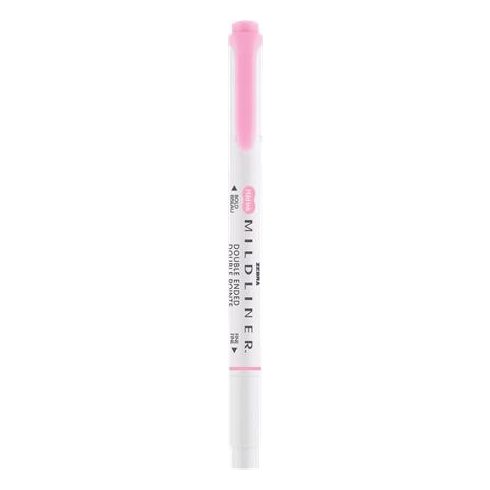 Szövegkiemelő, 1,0/3,5 mm, kétvégű, ZEBRA "Mildliner Fluorescent", rózsaszín
