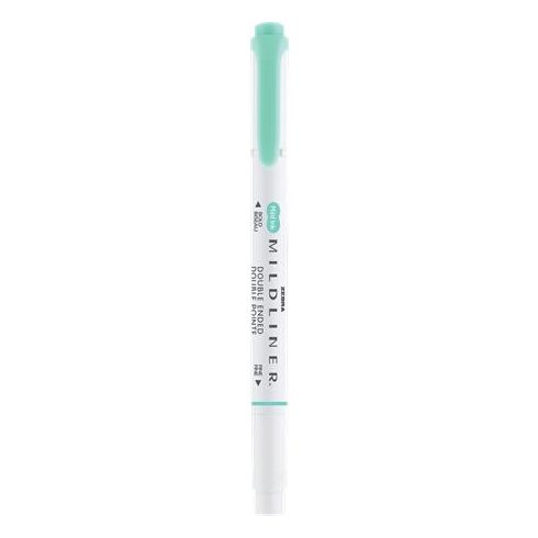 Szövegkiemelő, 1,0/3,5 mm, kétvégű, ZEBRA "Mildliner Fluorescent", türkiz