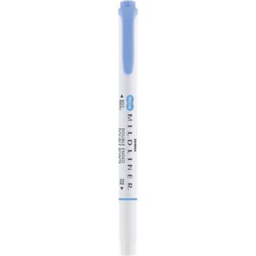   Szövegkiemelő, 1,0/3,5 mm, kétvégű ZEBRA "Mildliner Cool & Refined" kék