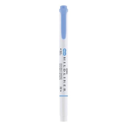Szövegkiemelő, 1,0/3,5 mm, kétvégű ZEBRA "Mildliner Cool & Refined" kék
