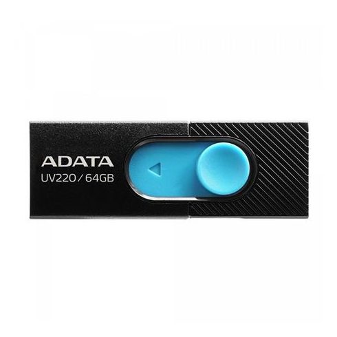 Pendrive, 64GB, USB 2.0, ADATA "UV220", fekete