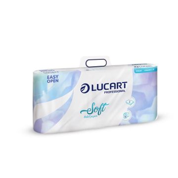   Toalettpapír, 2 rétegű, kistekercses, 10 tekercs, LUCART "Soft", fehér