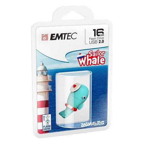 Pendrive, 16GB, USB 2.0, EMTEC "Whale"