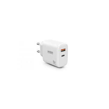   Hálózati töltő, 1xUSB-A (12W), 1xUSB-C (45W), URBAN FACTORY