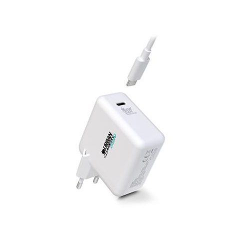 Hálózati töltő, 1xUSB-C (65W), USB-C–USB-C kábel, URBAN FACTORY