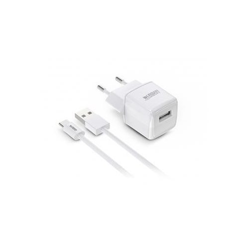 Hálózati töltő, 1xUSB-A, 12W, USB-A–USB-C kábel, URBAN FACTORY