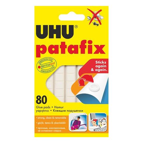 Gyurmaragasztó, 80 kocka/csomag, UHU "Patafix"