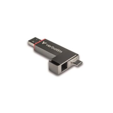   Pendrive, 512GB, USB-A/C 3.2 Gen1, VERBATIM "Dual QuickStick", fekete