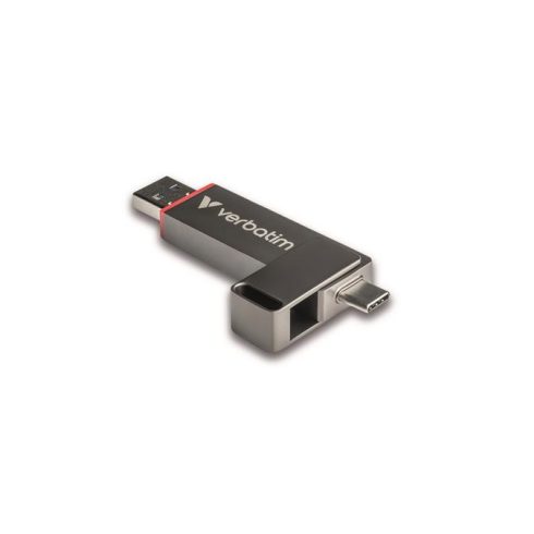 Pendrive, 512GB, USB-A/C 3.2 Gen1, VERBATIM "Dual QuickStick", fekete