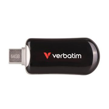   Pendrive, 64GB, USB-C 3.2 Gen1, VERBATIM "Plectra", fekete