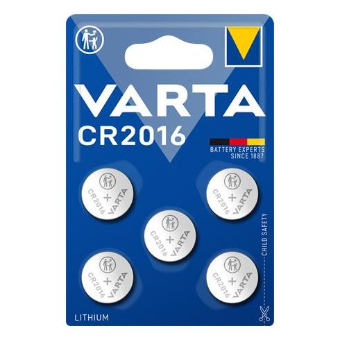 Gombelem, CR2016, 5 db, VARTA