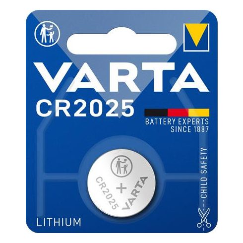Gombelem, CR2025, 1 db, VARTA