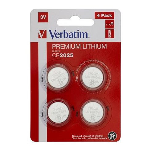 Gombelem, CR2025, 4 db, VERBATIM "Premium"
