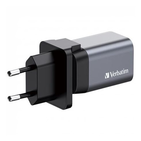 Hálózati töltő, 1xUSB-C PD (35W), USB-A QC 3.0, EU/UK/US, GaN, VERBATIM