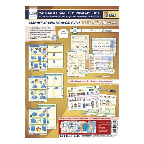 Tanulói munkalap csomag, 5 munkalap, 1 alátét, filc, STIEFEL "Matematika felsősöknek"