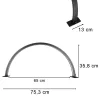 Lampa kosmetyczna LED bezcieniowa biurkowa do manicure paznokci łuk czarna