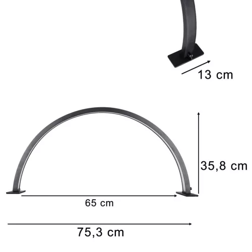 Lampa kosmetyczna LED bezcieniowa biurkowa do manicure paznokci łuk czarna