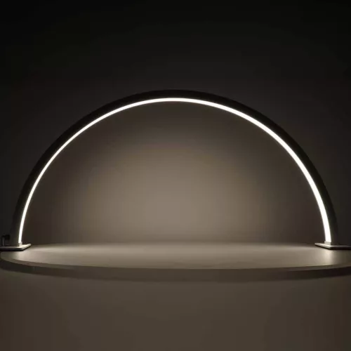 Lampa kosmetyczna LED bezcieniowa biurkowa do manicure paznokci łuk czarna