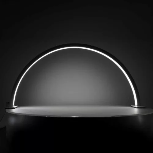 Lampa kosmetyczna LED bezcieniowa biurkowa do manicure paznokci łuk złota