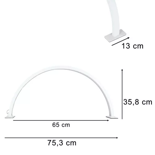 Lampa kosmetyczna LED bezcieniowa biurkowa do manicure paznokci łuk biała
