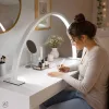 Lampa kosmetyczna LED bezcieniowa biurkowa do manicure paznokci łuk biała