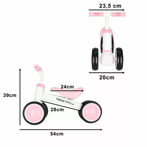 Rowerek biegowy Trike Fix Tiny V2 rower jeździk różowy