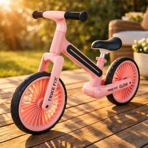 Trike Fix Glow LED-es terepkerékpár rózsaszínű