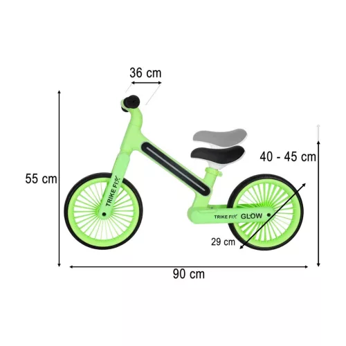 Trike Fix Glow LED neonzöld neon zöld terepkerékpár