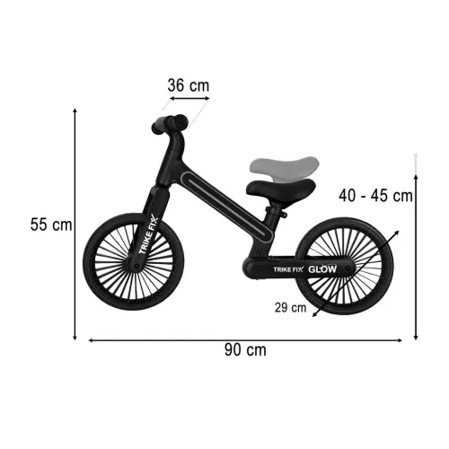 Trike Fix Glow LED terepjáró kerékpár fekete