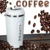 Termikus bögre szájkosárral LED termosz 500ml fehér