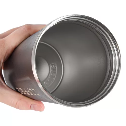Termikus bögre szájkosárral LED termosz 500ml fekete