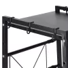 Konyhai polc a mikrohullámú sütő felett állítható fém szervező 6 fogasok