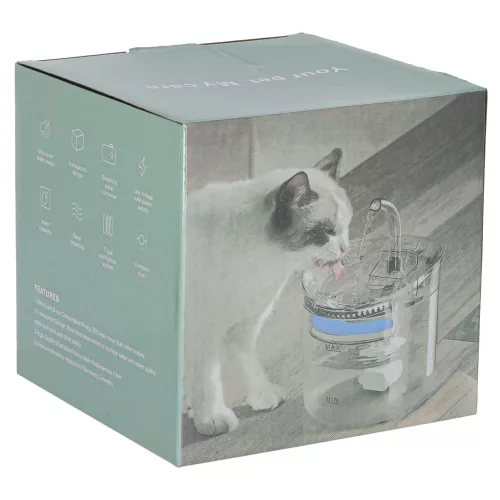 Ivókút kutyának macskának automata USB itató 1,8l tisztító szűrő