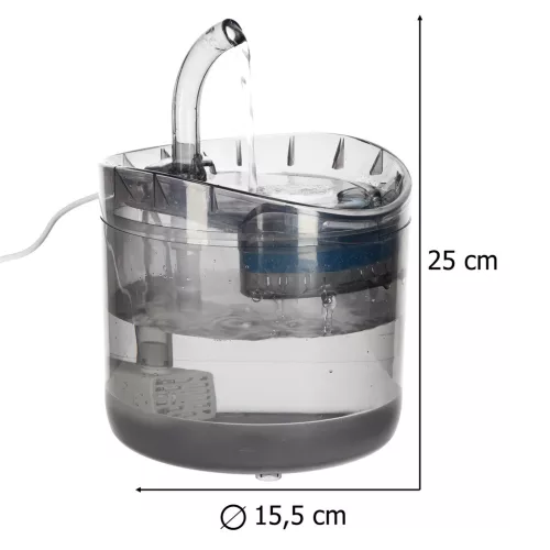 Ivókút kutyának macskának automata USB itató 1,8l tisztító szűrő