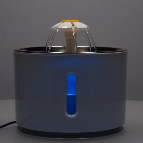 Ivókút kutyának macskának automata USB LED-es itató 2.4l tisztító szűrő