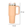 Termikus bögre szívószállal és fogantyúval termosz 1200ml por rózsaszínű
