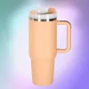 Termikus bögre szívószállal és fogantyúval termosz 1200ml por rózsaszínű