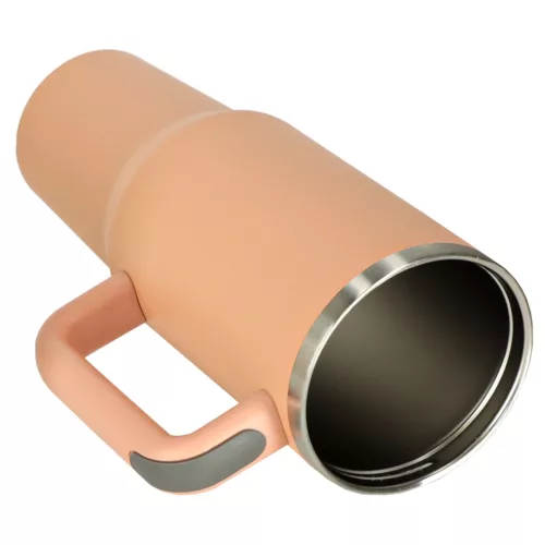 Termikus bögre szívószállal és fogantyúval termosz 1200ml por rózsaszínű