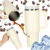 Termikus bögre szívószállal és fogantyúval termosz 1200ml tejszínhab