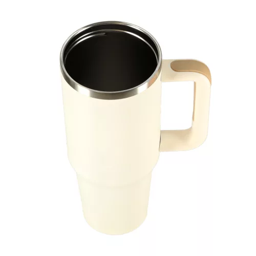 Termikus bögre szívószállal és fogantyúval termosz 1200ml tejszínhab