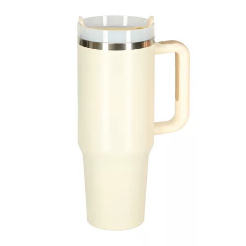 Termikus bögre szívószállal és fogantyúval termosz 1200ml tejszínhab