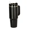 Termikus bögre szívószállal és fogantyúval termosz 1200ml fekete