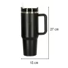 Termikus bögre szívószállal és fogantyúval termosz 1200ml fekete