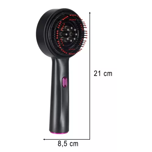 Masszázs kefe fejbőr masszírozó olaj applikátor USB fekete