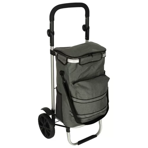 Kerekes bevásárlótáska kerekeken, kerettel 100cm szürke