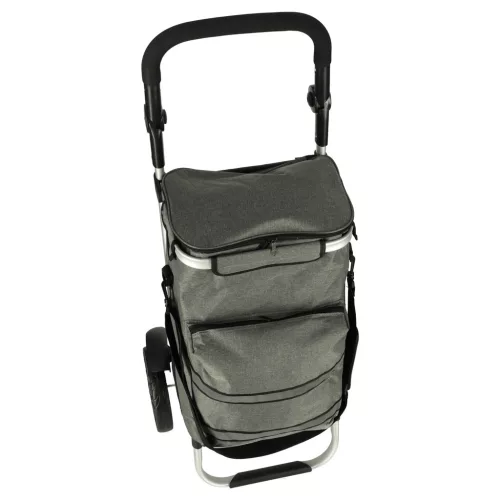 Kerekes bevásárlótáska kerekeken, kerettel 100cm szürke