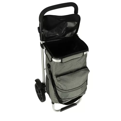 Kerekes bevásárlótáska kerekeken, kerettel 100cm szürke