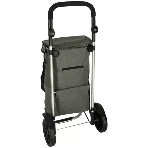 Kerekes bevásárlótáska kerekeken, kerettel 100cm szürke